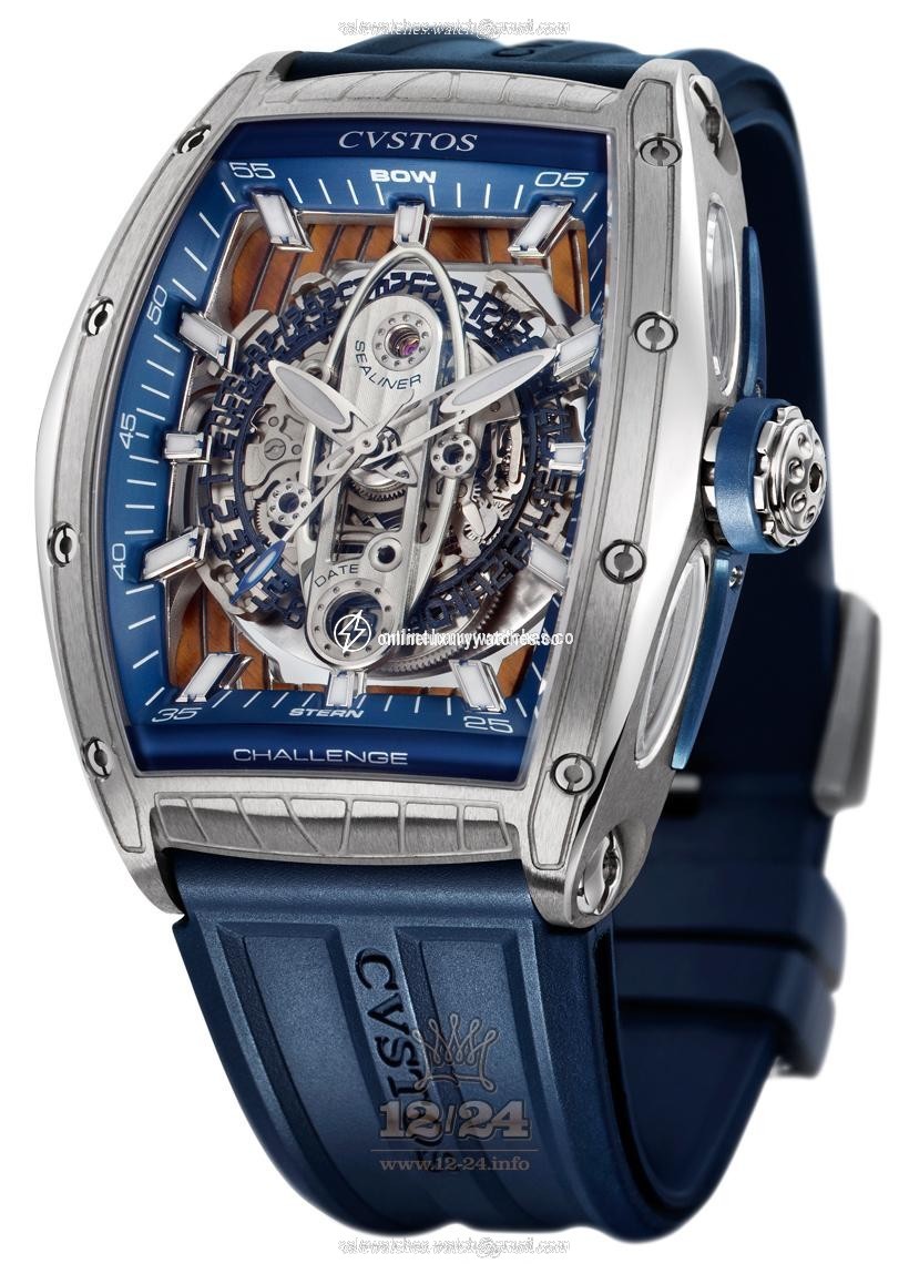Cvstos Challenge Watch GT New Sea-Liner Steel Stainless steel Case Silver Dark blue Dial