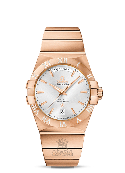 Omega Constellation Watch 123.55.38.22.02.001 38 mm Pink gold Case Silver Dial