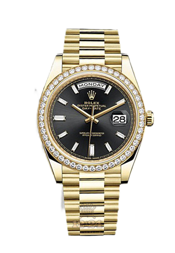 Rolex Day-Date Watch 228348rbr-0001 40 mm Yellow gold Case Black Dial