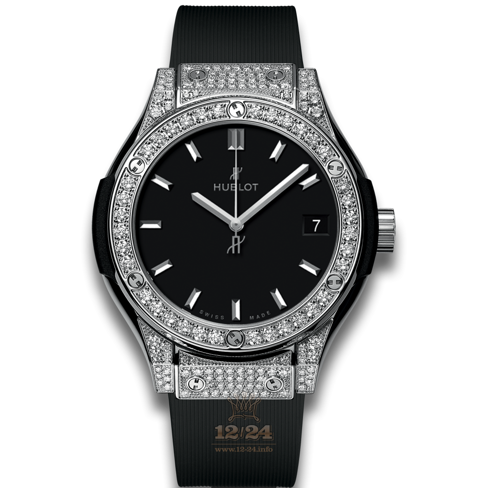 Hublot Classic Fusion Watch 581.NX.1171.RX.1704 33 mm Titanium Case Black Dial
