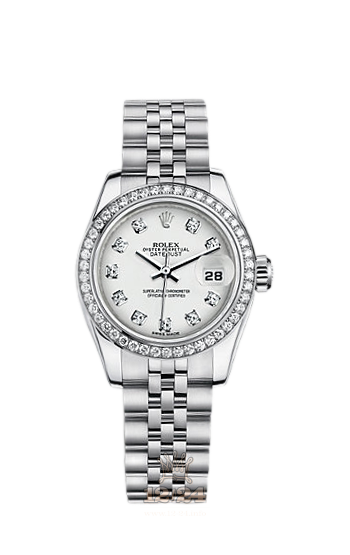 Rolex Lady-Datejust Watch 179384-0025 26 mm Steel / White gold Case White Dial