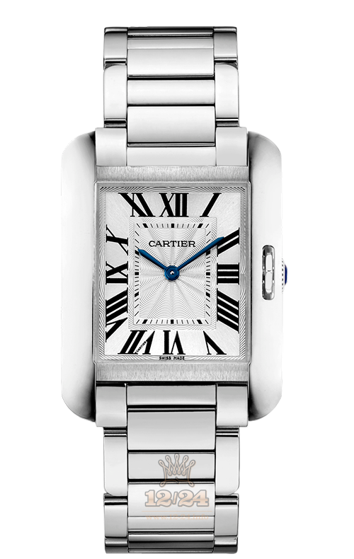 Cartier Tank Watch W5310044 35 mm Stainless steel Case Silver Dial