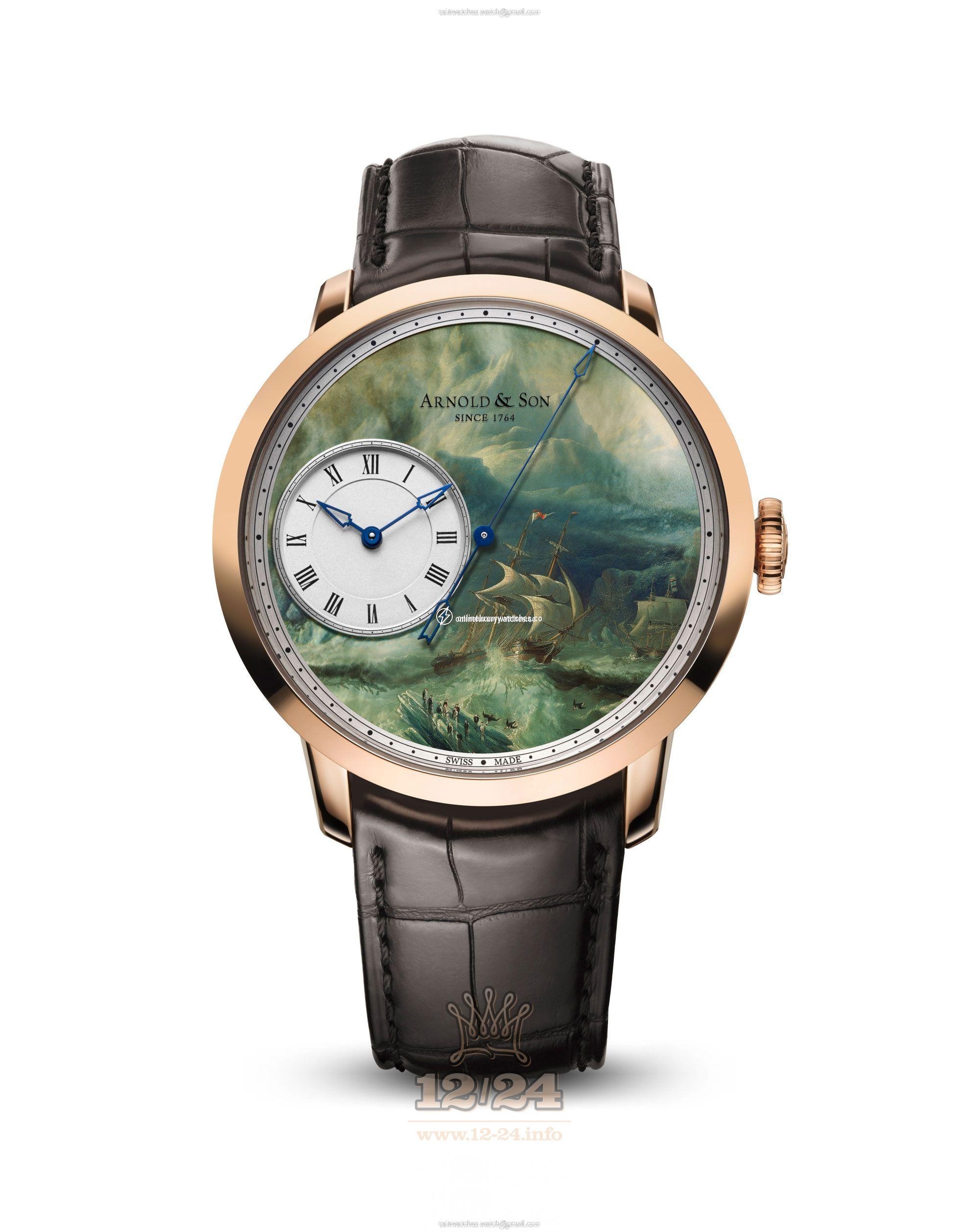 Arnold Son Instrument Collection Watch 1ARAP.M07A.C120P 44 mm Pink gold Case Painted Dial