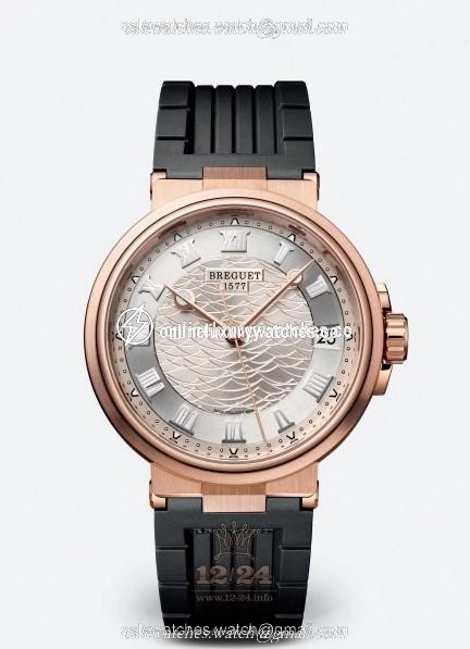 Breguet Marine Watch 5517BR/12/5ZU 40 mm Titanium Case Silver Dial