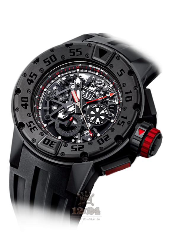 Richard Mille Men's Collection Watch RM 032 Dark Diver Chronograph 50 mm Titanium Case