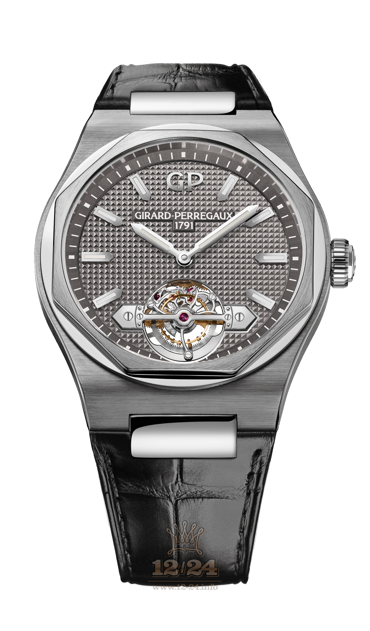 Girard Perregaux Laureato Watch 99105-41-232-BB6A White gold Titanium Case Gray Dial
