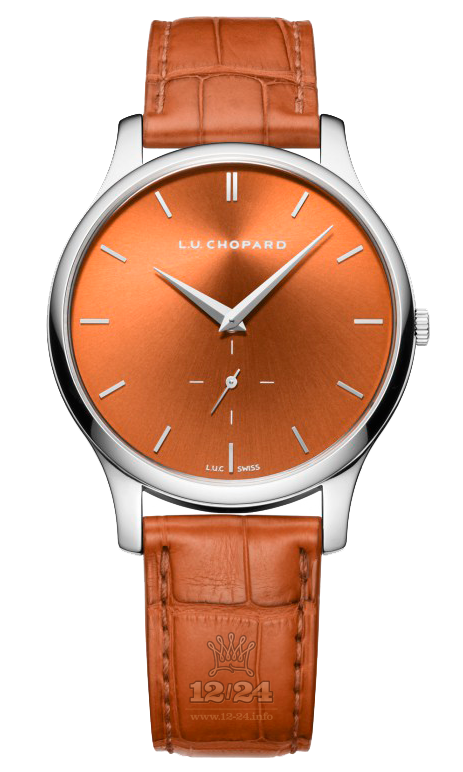 Chopard L.U.C Watch 161920-1005 40 mm White gold Case Orange Dial