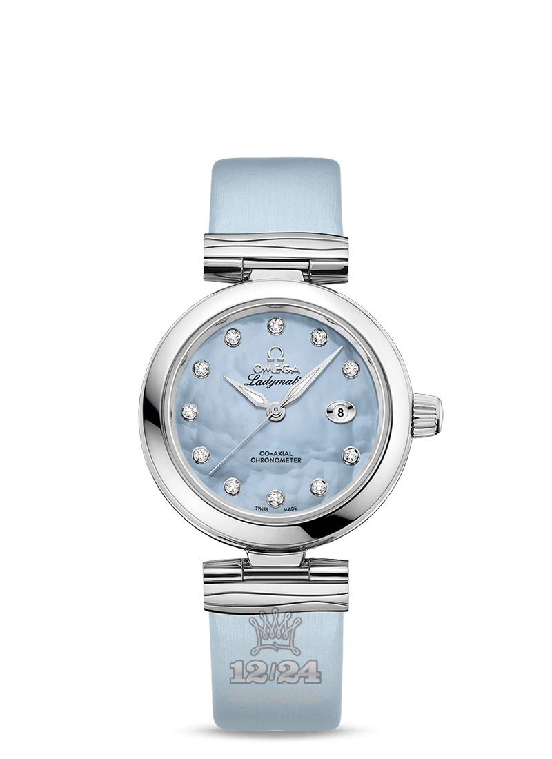 Omega Ladymatic Watch 425.32.34.20.57.003 34 mm Stainless steel Case Dark blue Dial