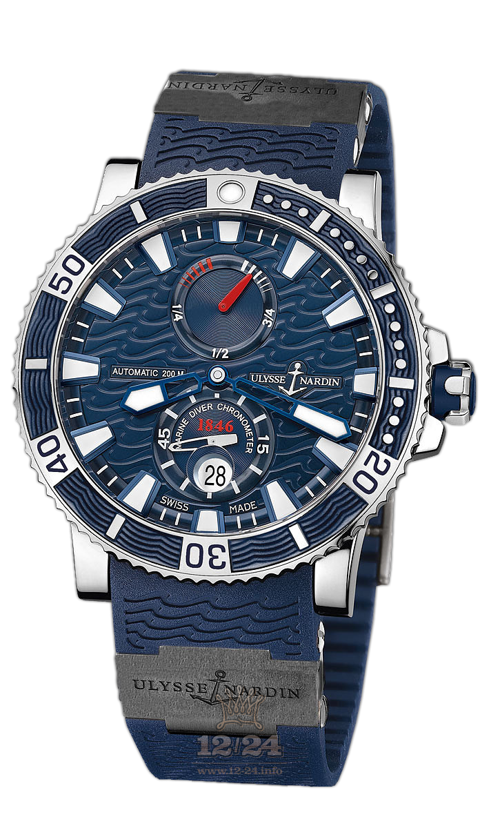 Ulysse Nardin Marine Watch 263-90-3C/93 45 mm Stainless steel Titanium Case Blue Dial