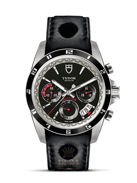 Tudor Grantour Watch M20530N-0009 42 mm Stainless steel Case Black Dial