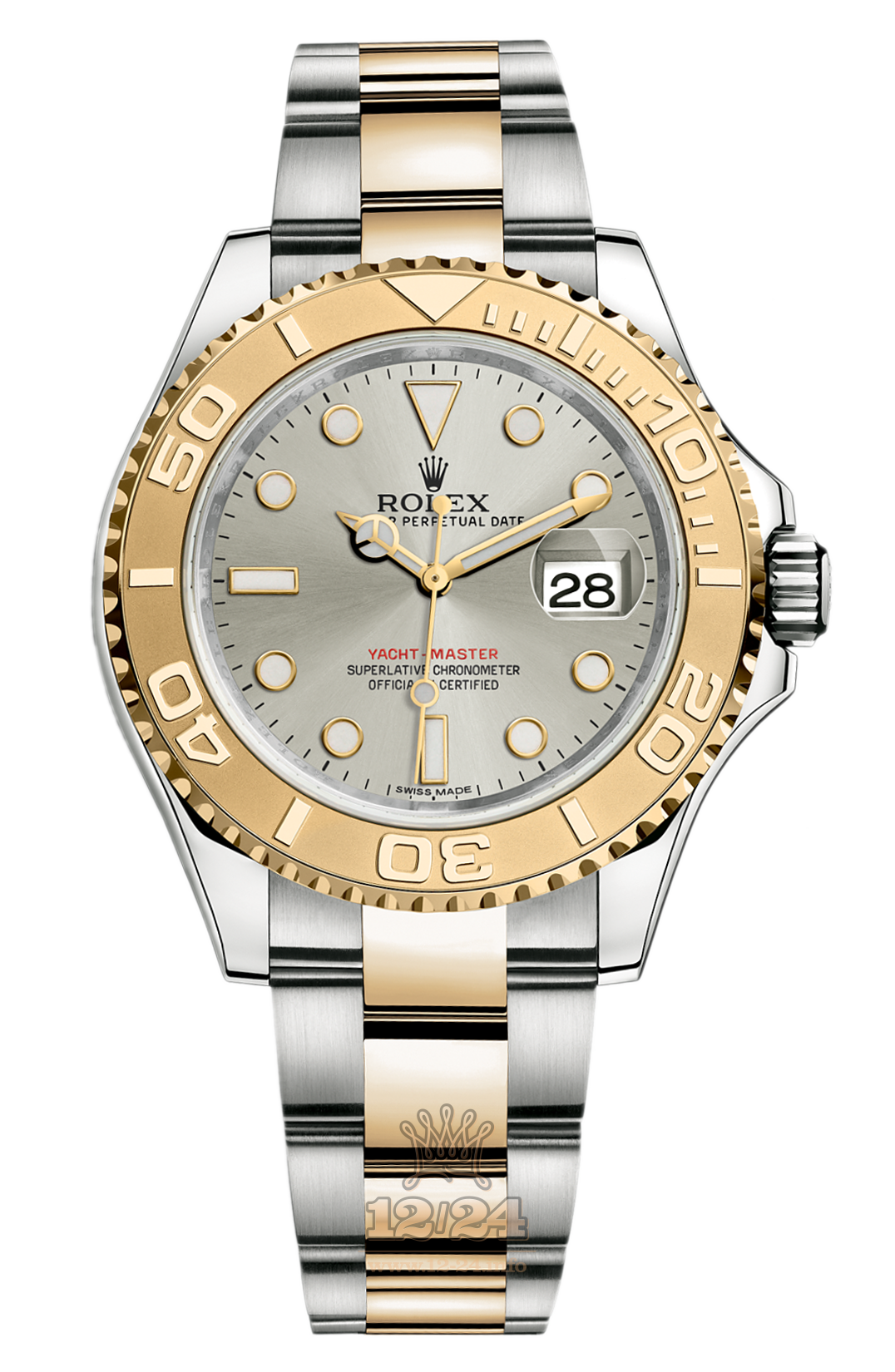 Rolex Yacht-Master Watch 16623-0008 40 mm Steel / Yellow gold Case Gray Silver Dial