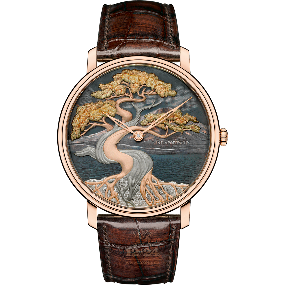 Blancpain Villeret Watch 6615-3616-55B-1 45 mm Pink gold Case Painted Dial