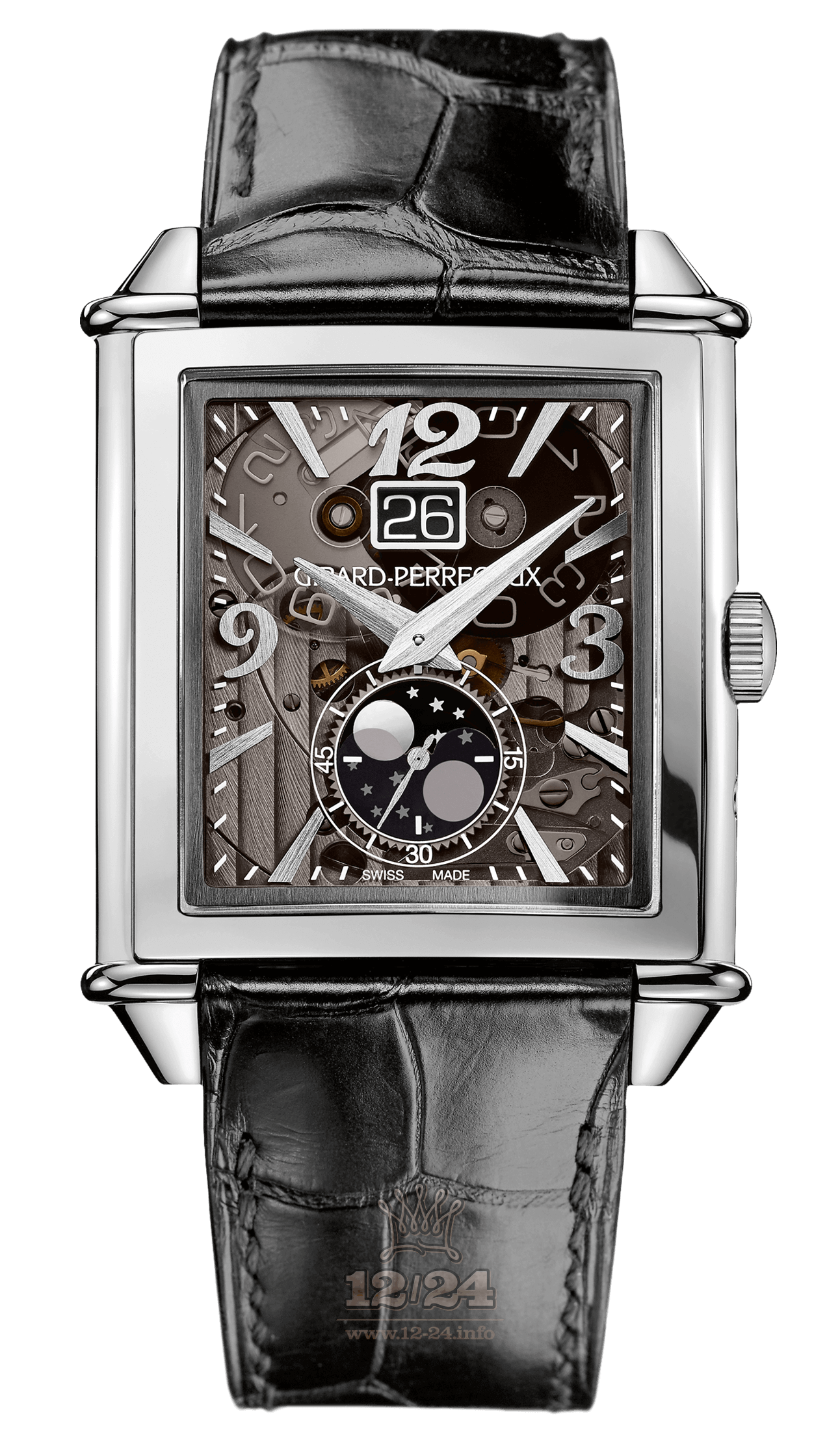Girard Perregaux Vintage 1945 Watch 25882-11-223-BB6B 36 mm Stainless steel Case Gray Dial