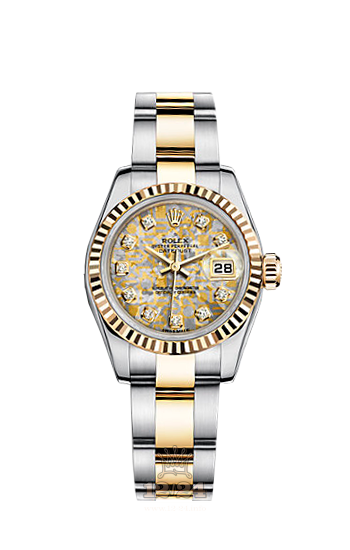 Rolex Lady-Datejust Watch 179173-0190 26 mm Steel / Yellow gold Case Gray Golden Dial