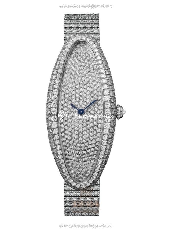 Cartier Baignoire Watch HPI01306 47 mm White gold Case Silver Dial