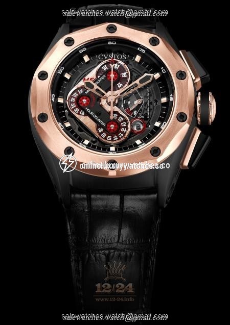 Cvstos Limited Edition Watch Challenge-R50 HF RG Ti Black Pink gold Titanium PVD coating Case Black Golden Dial