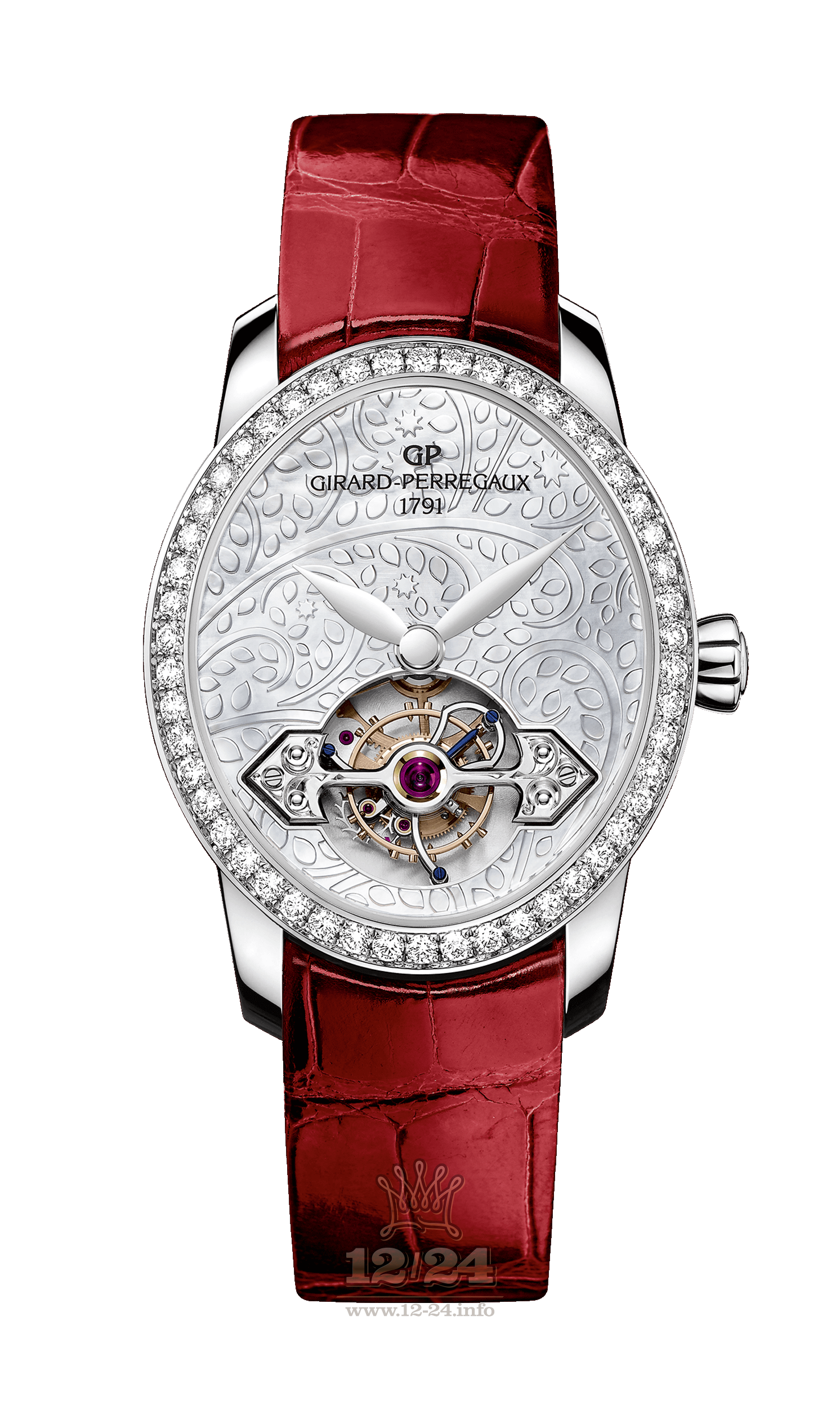 Girard Perregaux Cats Eye Watch 99490D53A706-CK6A 37 mm White gold Case White Dial