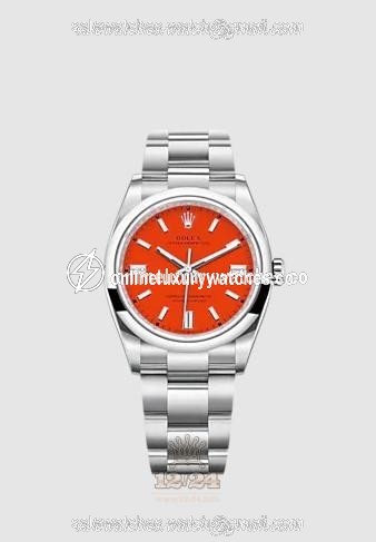 Rolex Oyster Perpetual Watch 126000-0007 36 mm Stainless steel Case Orange Dial