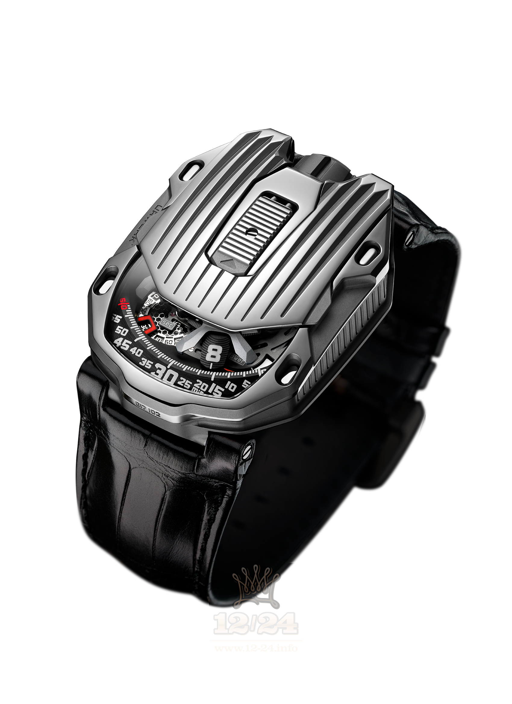 Urwerk UR-105 Watch UR-105 CT 40 mm Stainless steel Titanium Case Black Dial