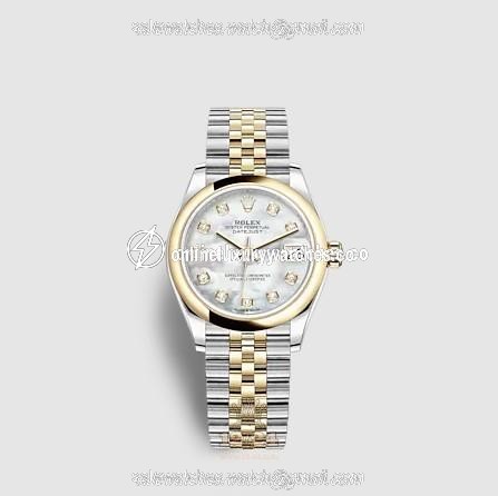Rolex Datejust Watch 278243-0028 31 mm Stainless steel Yellow gold Case White Dial