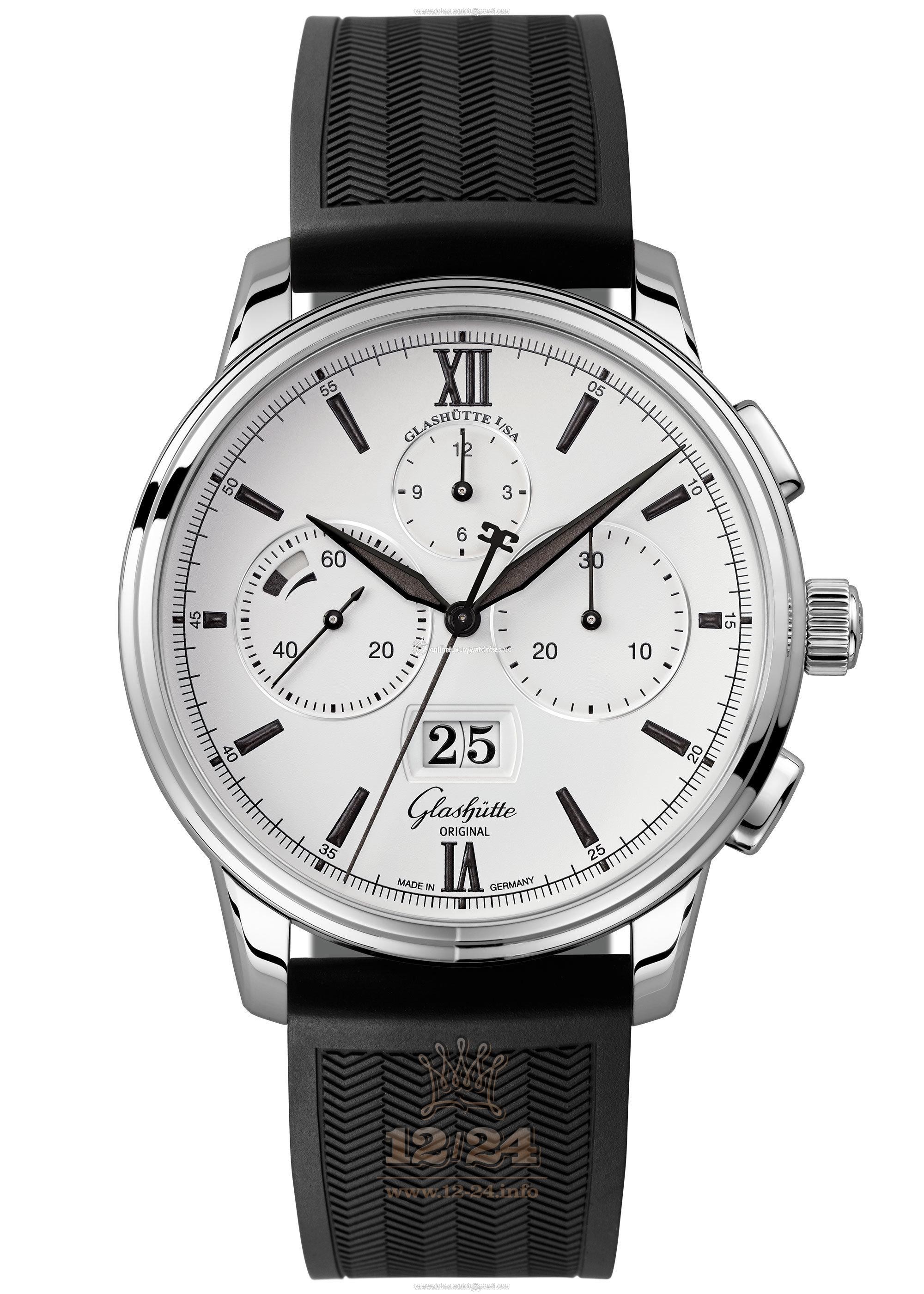 Glashutte Senator Watch 1-37-01-05-02-53 42 mm Stainless steel Case White Dial