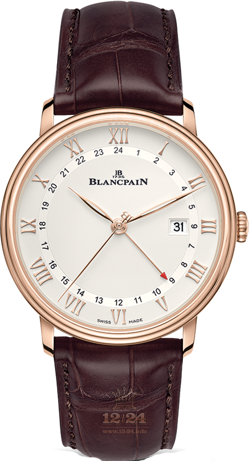 Blancpain Villeret Watch 6662-3642-55B 40 mm Pink gold Case White Dial