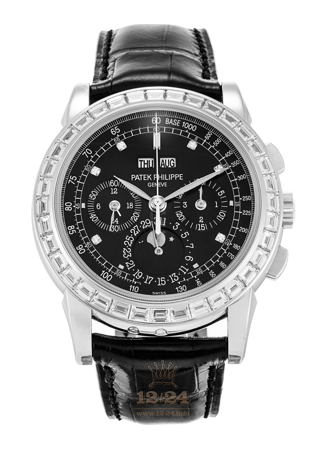 Patek Philippe Grand Complications Watch 5971p-001 40 mm Platinum Case Black Dial