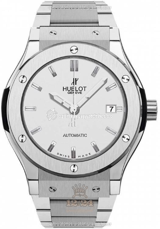 Hublot Classic Fusion Watch 510.NX.2610.NX 45 mm Titanium Case White Dial