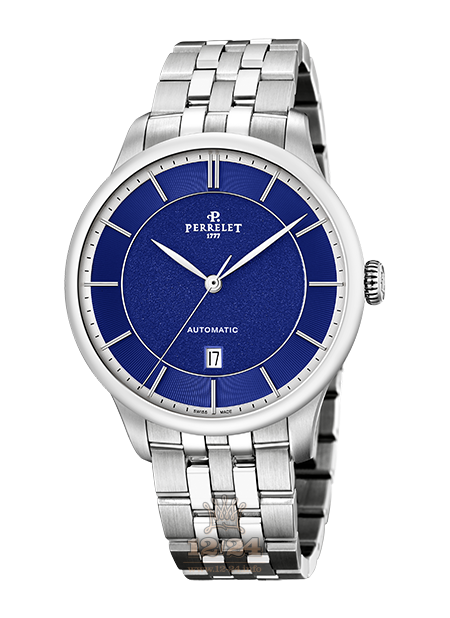 Perrelet First Class Watch A1073/B 42 mm Stainless steel Case Dark blue Dial