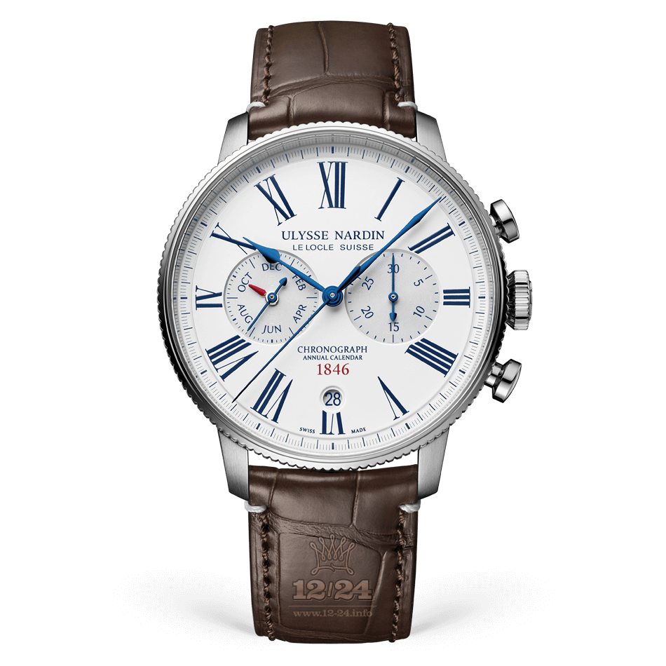 Ulysse Nardin Marine Watch 1533-320LE-0A-175/1A 44 mm Stainless steel Case White Dial