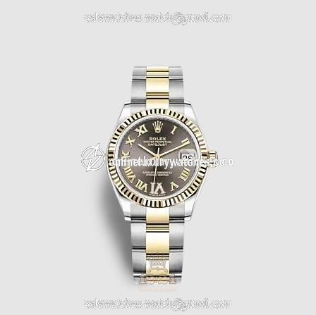 Rolex Datejust Watch 278273-0017 31 mm Stainless steel Yellow gold Case Gray Dial