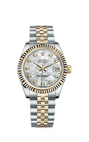 Rolex Lady-Datejust Watch 178273-0017 31 mm Steel / Yellow gold Case White Dial