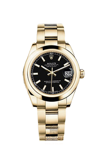 Rolex Datejust Watch 178248-0019 31 mm Yellow gold Case Black Dial
