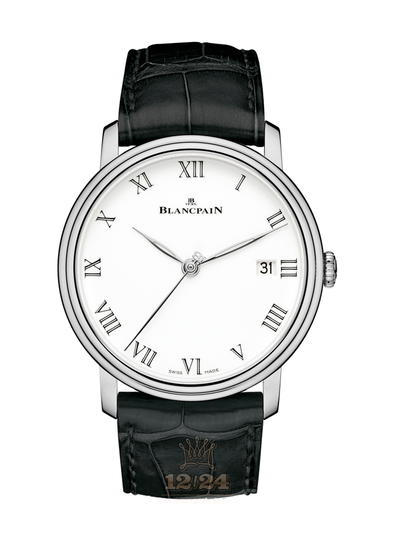 Blancpain Villeret Watch 6630-1531-55B 42 mm White gold Case White Dial