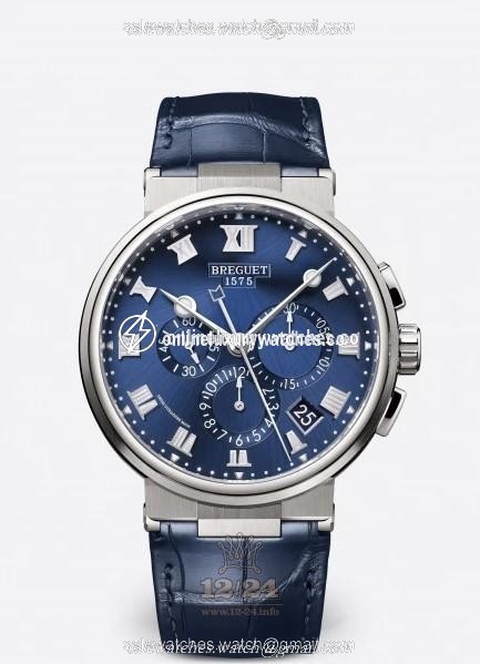 Breguet Marine Watch 5527TI/Y1/9WV 42 mm Titanium Case Dark blue Dial