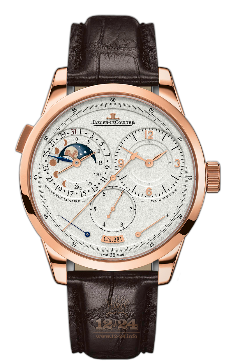Jaeger-LeCoultre Duometre Watch 6042521 40 mm Pink gold Case White Dial