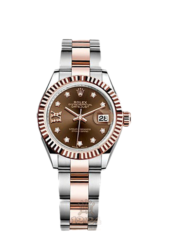 Rolex Datejust Watch 279171-0004 28 mm Steel / Pink gold Case Brown (chocolate) Dial