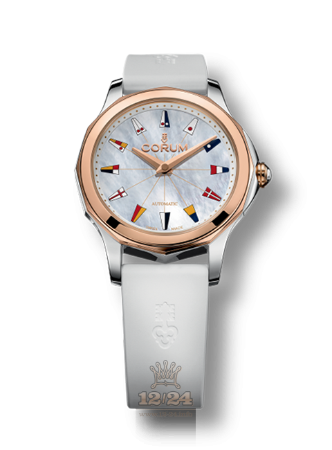 Corum Admiral Watch A400/02974 32 mm Steel / Pink gold Case White Dial