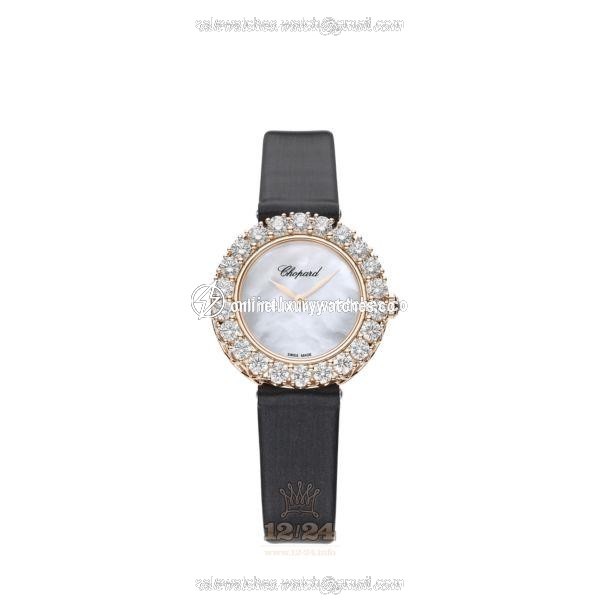 Chopard L Heure du Diamant Watch 13A178-5101 26 mm Pink gold Case White Dial