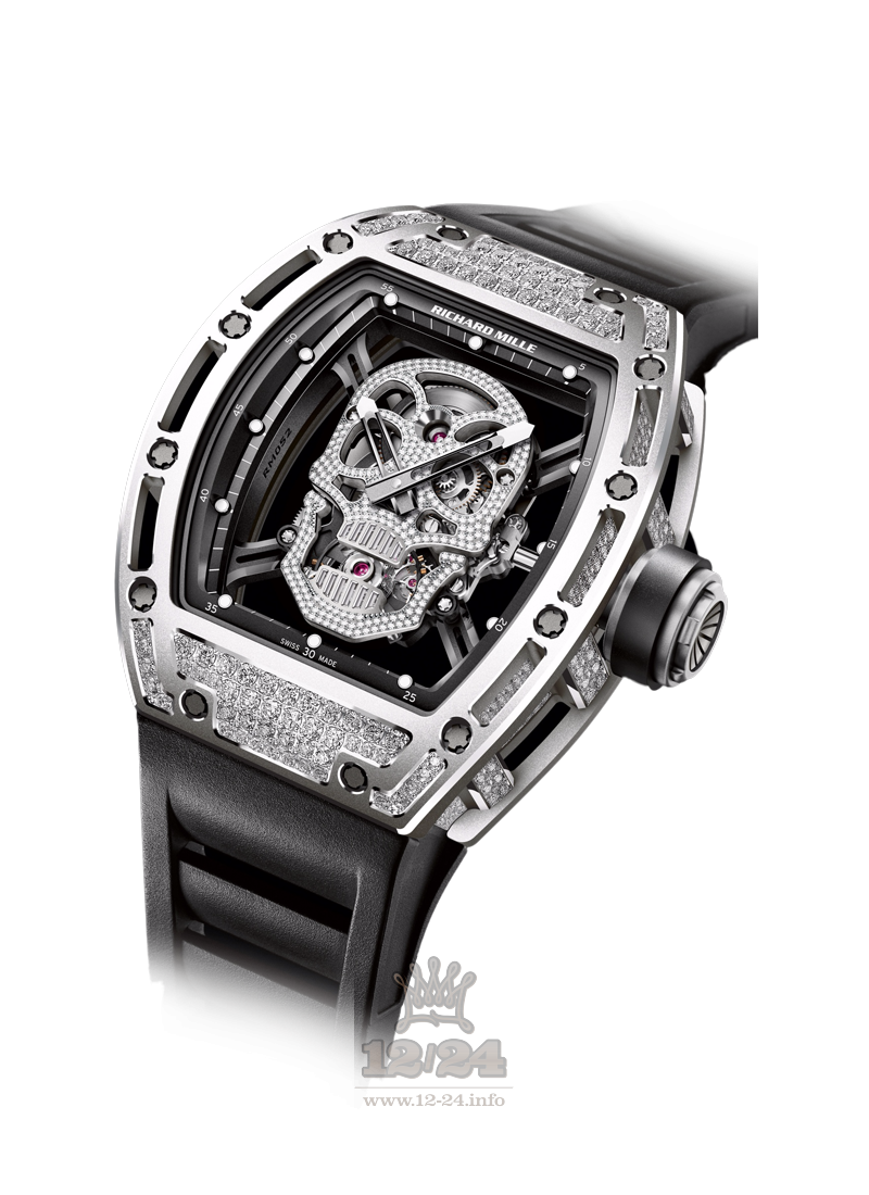Richard Mille Limited Editions Watch RM 052 Skull Diamonds 43 mm Titanium Case