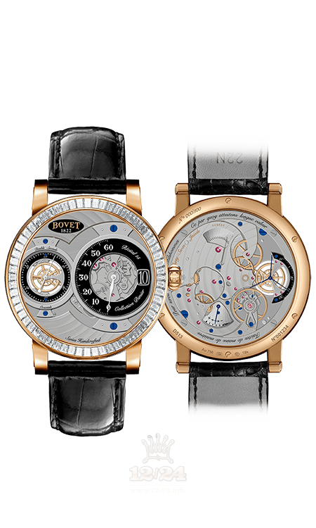 Bovet Dimier Watch R150001-SB1 42 mm Pink gold Case Black Dial
