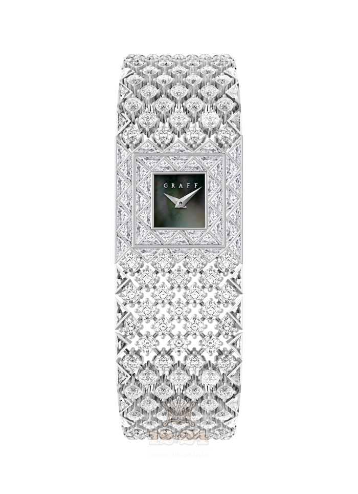 Graff Jewellery Watches Watch Snowfall Watch Black MOP 19 mm White gold Case Black Dial