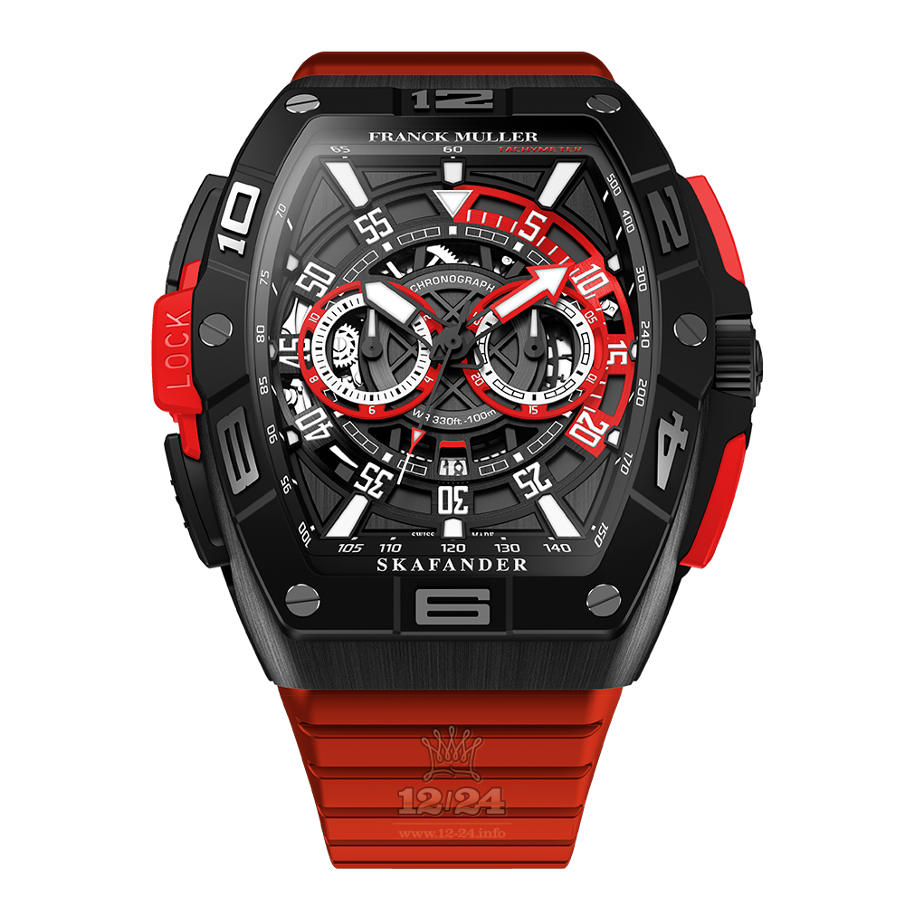 Franck Muller Skafander Watch SKF 46 DV CC DT TTNRBR TTNR ER 46 mm Titanium Case Black Dial