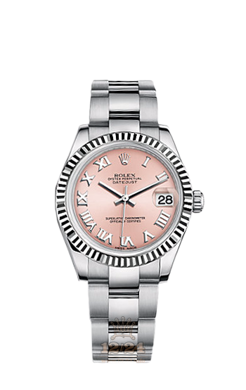Rolex Datejust Watch 178274-0076 31 mm Steel / White gold Case Pink Dial