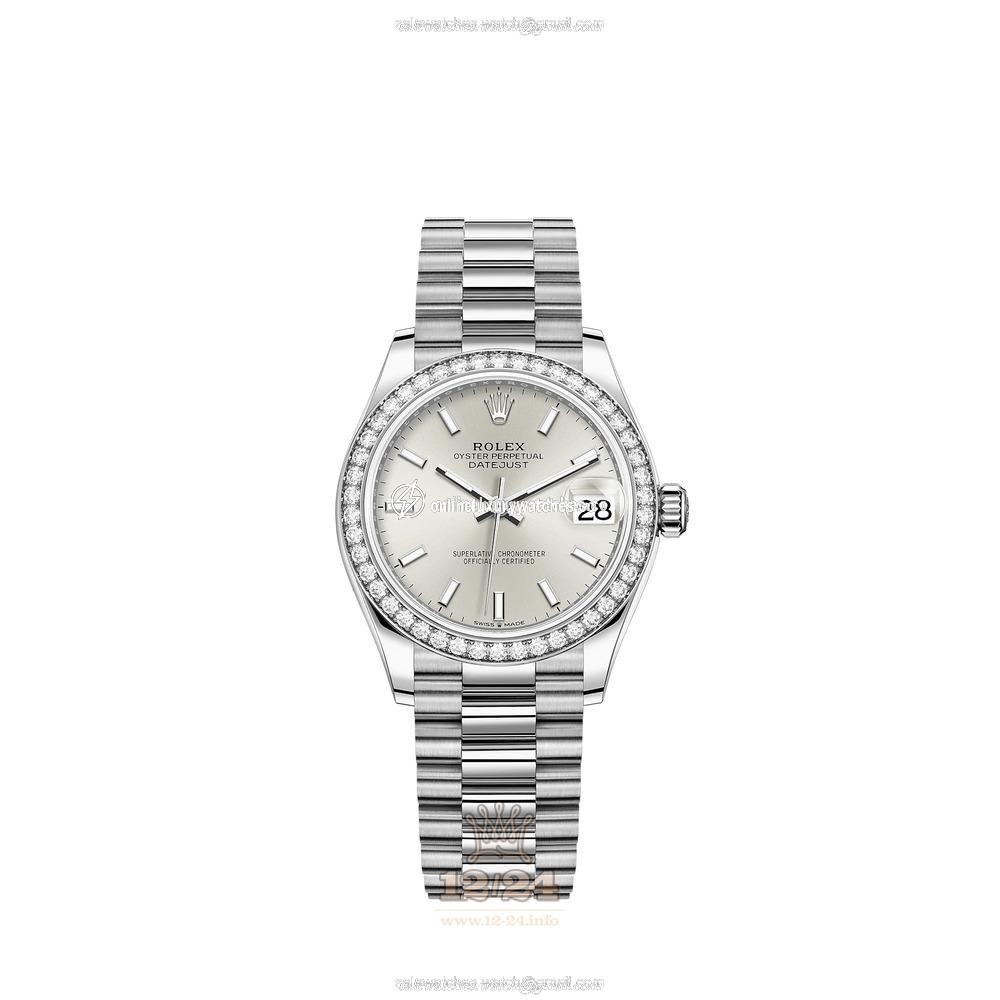 Rolex Datejust Watch 278289rbr-0012 31 mm White gold Case Silver Dial