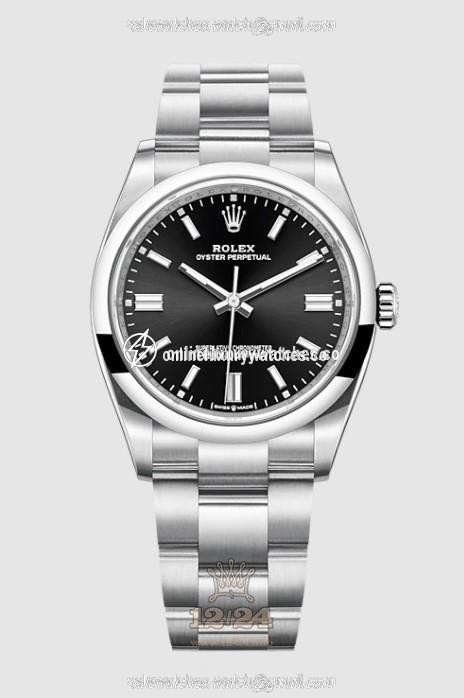 Rolex Oyster Perpetual Watch 126000-0002 36 mm Stainless steel Case Black Dial