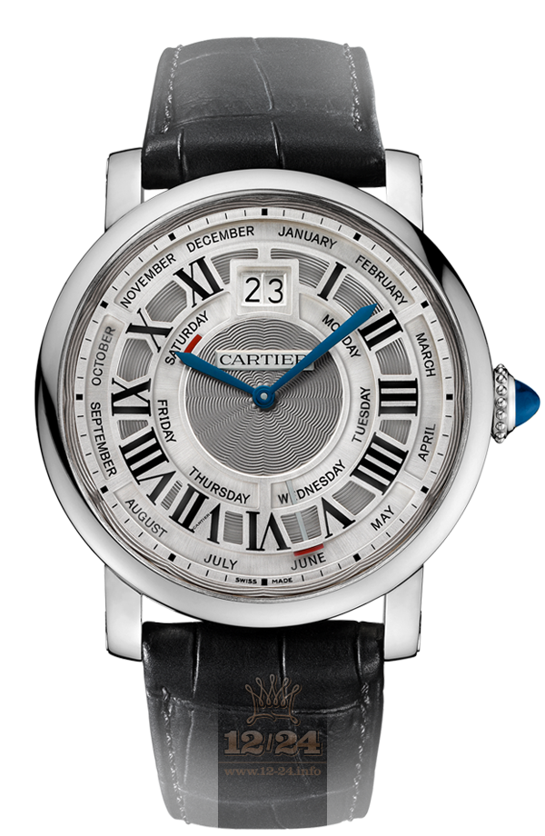 Cartier Rotonde de Cartier Watch W1580002 45 mm White gold Case Gray Silver Dial