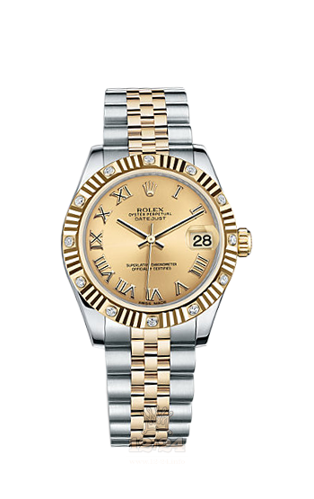 Rolex Datejust Watch 178313-0072 31 mm Steel / Yellow gold Case Golden Dial