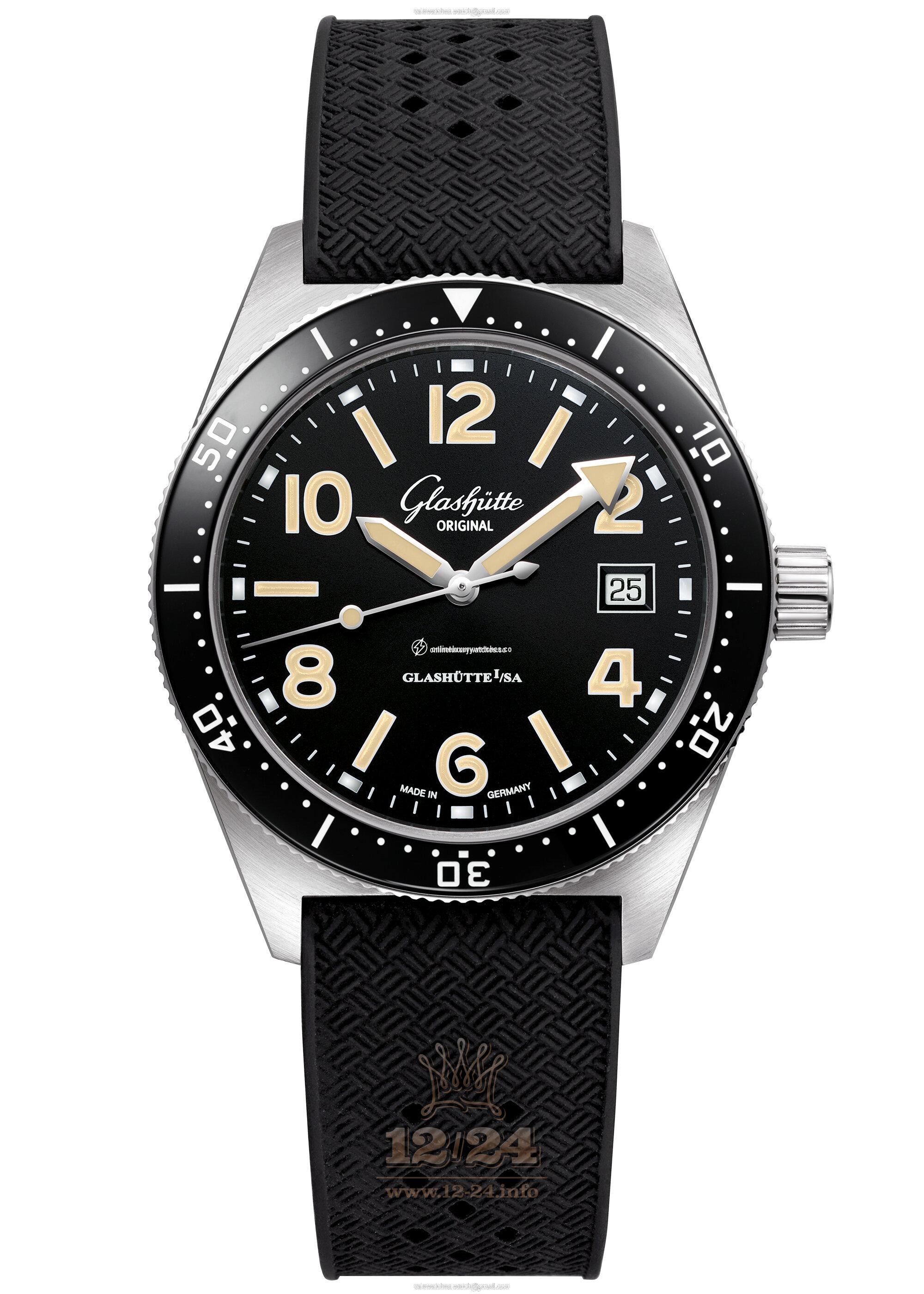 Glashutte Spezialist Watch 1-39-11-06-80-06 40 mm Stainless steel Case Black Dial