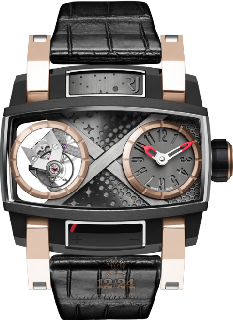 Romain Jerome Air Watch RJ.M.TO.MO.003.01 48 mm Stainless steel Red gold PVD coating Case Gray Dial
